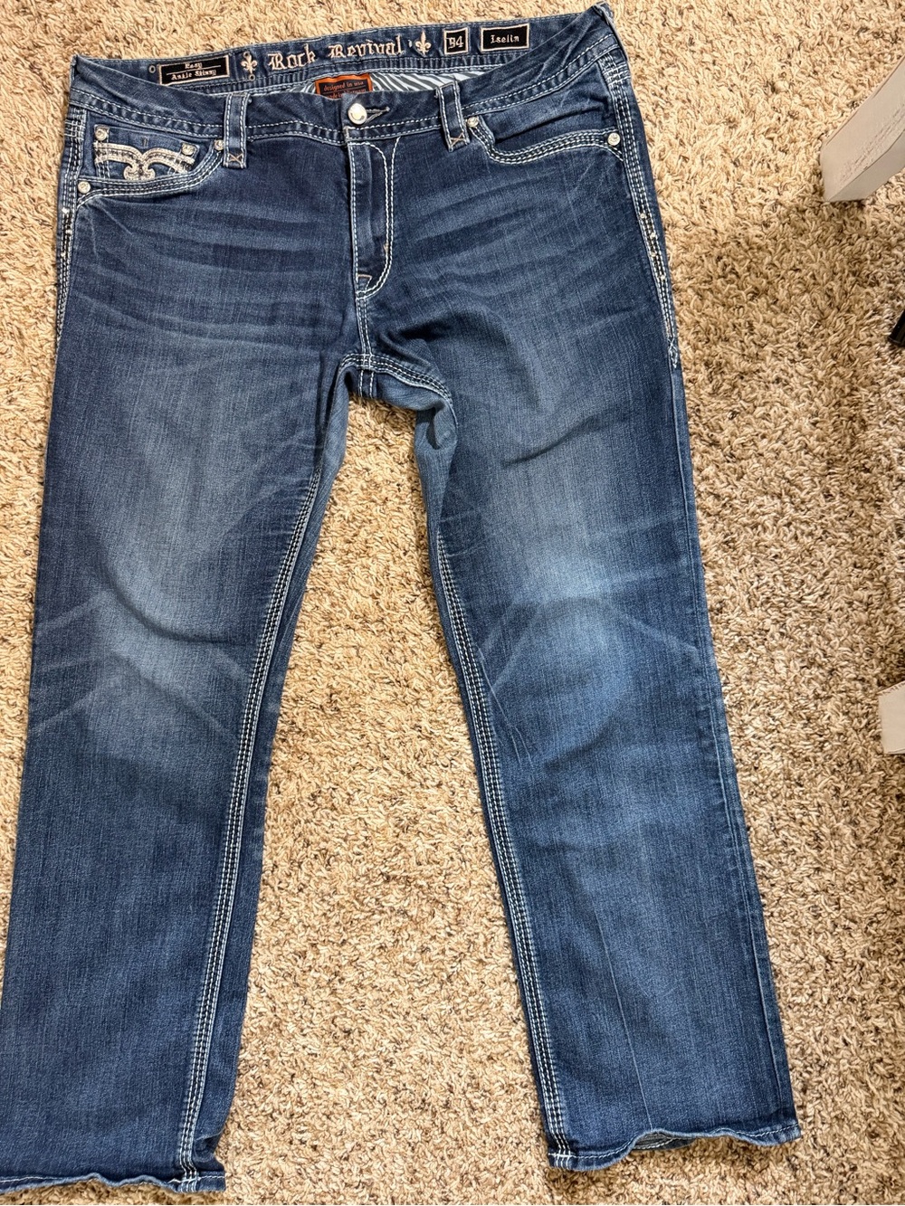 Rock Revival Women’s Blue Straight Leg Denim Jeans